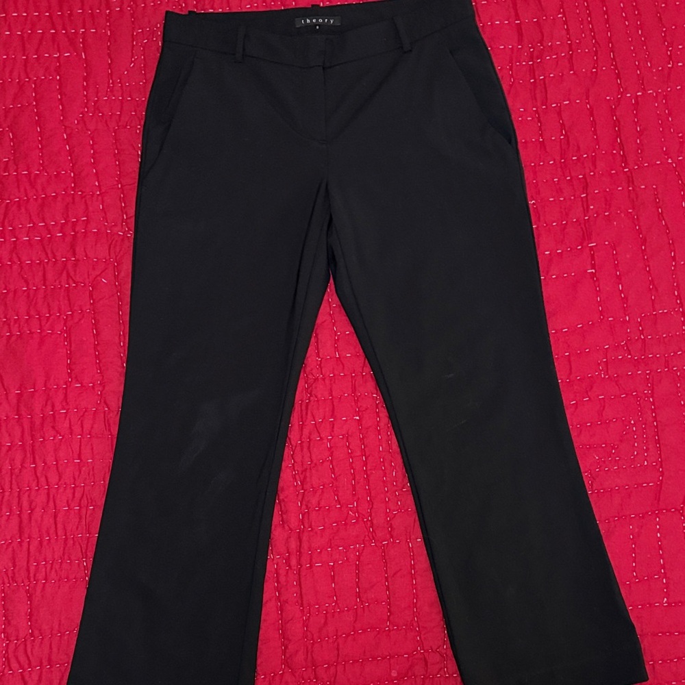 Theory Black Straight Leg Women's Pants